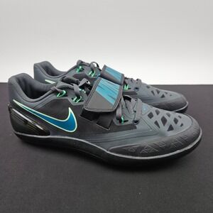 Nike Zoom Rotational 6 Throwing Shoes Black Teal Mens‎ Sz 9 FZ9606-001 New